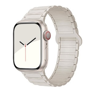 HTUTWOO Magnetic Silicone Compatible with Apple Watch Band Ultra 2 ＆Ultra 49mm 46mm 45mm 44mm 42mm 41mm 38mm for Woen men - 1 of 4