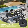 Pellebant 1.8m Patio Dining Table 4-6 People Durable WPC Tabletop Aluminum Frame Indoor/Outdoor Dining Table for Backyards Poolside Gardens - 4 of 4