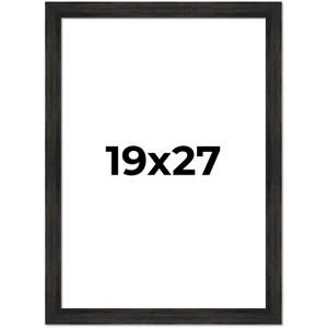 PosterPalooza | 19x27 Wide Barnwood Picture Frame, UV Acrylic, 6 Finishes - Grey, Brown, White, and Black - 1 of 4
