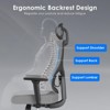 NicBex Ergonomic Office Chair with Lumbar Support,Computer Desk Chair with Adjustable Headrest,3D Armrests,Mesh Office Chair with Wheels - 3 of 4