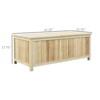 FONTOI 45.5 Gallon Outdoor Storage Box, Wooden Deck Box Garden Storage Container for Balcony, Porch, Poolside, Natural, 21.75"*17.75"*47.25" - 3 of 4