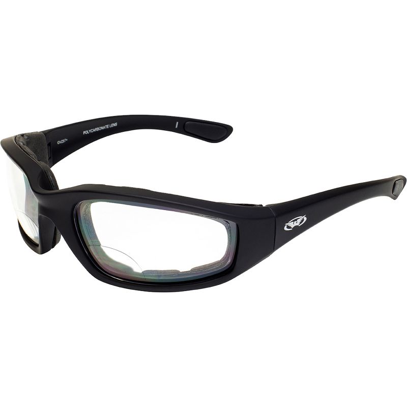 Global Vision Kickback Z 24 Safety Motorcycle Glasses with +1.5 Bifocal Clear to Smoke Sunlight Reactive Lenses, 1 of 5