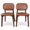 NicBex Mid-Century Modern Leather Dining Chair Set of 2 with Foam Cushion and Solid Wood Legs for Living room - 2 of 4