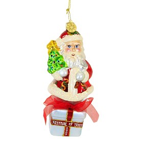 Christopher Radko Company 5.0 Inch Festive Visitor Dated 2007 Festival Of Trees Tree Ornaments - 1 of 3