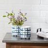 Blue White Tie Dye Footed Planter (Set of 2) 4.5 Inch for Indoor Display By Melrose - 2 of 4