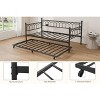GustoWave Heavy Duty Metal Platform Sofa Bed Frame, with Charging Station and LED Lights - 3 of 4