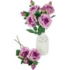 Northlight Real Touch™ Purple Artificial Rose Stems, Set of 6 - 26" - 3 of 4