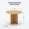 PexFix Soild Wood Dining Table for 4 Round Modern Farmhouse Kitchen Tables with Cross Arched Legs for Kitchen Living Room - 4 of 4