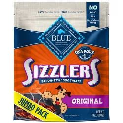 Blue Buffalo Sizzlers Bacon-Style Pork Flavor Dog Treats - 28oz