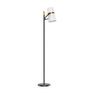 Maxax Modern Black Floor Lamp,  Gold Accent  Floor Lamp with Adjustable Arm for Living Room, Bedroom, Reading Area - 1 of 4