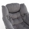 PAGED Accent Chair with Ottoman, Comfortable Living Room Chairs, Upholstered Lounge Chair with Metal Frame for Office - 3 of 4