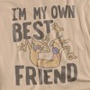 Catdog My Own Best Friend Adult T-Shirt Sand - 2 of 4