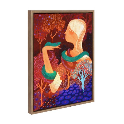 Kate & Laurel All Things Decor 18"x24" Sylvie Eden Framed Canvas by Faryn Hughes Gold