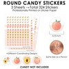 Big Dot of Happiness Sweet as a Peach - Fruit Themed Baby Shower or Birthday Party Small Round Candy Stickers - Party Favor Labels - 324 Count - 3 of 4