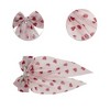 Unique Bargains Cute Heart Shaped Printed Bow Ribbon Spring Hair Clips 1 Pc - 3 of 4