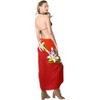 LA LEELA Women's Bikini Beach Wrap Swimwear Cover up Skirt Bathing suit Summer Wraps Sarong Swimsuits for Women One Size Red, Floral - 4 of 4