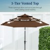 Best Choice Products 10ft 3-Tier Patio Umbrella, Market Sun Shade w/ Tilt Adjustment, Easy Crank - 3 of 4