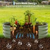 4x4x1ft Galvanized Raised Garden Bed Kit, Round Raised Beds with Open-Ended Base, Metal Planter Box for Vegetables, Flowers, Herbs & Fruits - 4 of 4