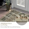 Area Rug, Home Decor Washable Vintage Distressed Floral Rug - Non-Slip Ultra-Thin (0.2in) Stain Resistant Carpet - 3 of 4