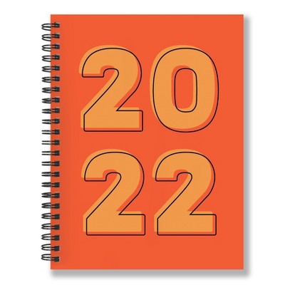 2022 Planner Weekly/Monthly Orange Year Medium - The Time Factory