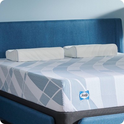 White Contour Memory Foam Pillow with Cooling Cover