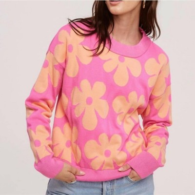 Women's Everything I Love Flower Sweater - fanco