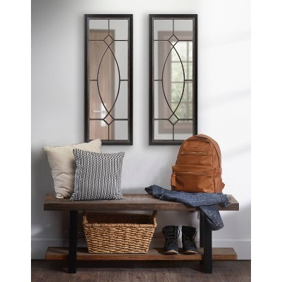 Bakersfield Black Full Length Rectangular Wood Wall Mirror