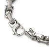 Black Bow Jewelry Men's Stainless Steel Brushed & Polished Shackle Chain Necklace, 20in - 2 of 4