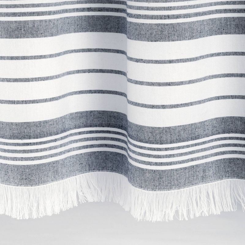 Nantucket Yarn Dyed Cotton Tassel Fringe Shower Curtain - Lush Décor , 6 of 9