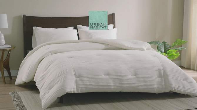 Urban Habitat 3pc Finley Knitted Jersey Comforter Set Ivory, 2 of 9, play video
