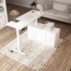 Famapy Liftable Computer Desk Writing Desk Large Desktop Composite Small Storage Cabinet White - 4 of 4