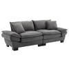 JUJABU 84'' Corduroy Sleeper Loveseat Sofa with Pillows and Comfy Upholstered for Bedroom, Living Room & More - 2 of 4