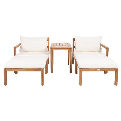 Pratia 5pc Outdoor Set - Natural/Beige - Safavieh