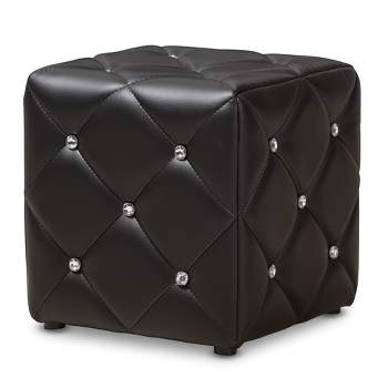 Stacey Modern and Contemporary Faux Leather Upholstered Ottoman - Baxton Studio