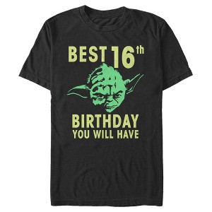 Men's Star Wars Yoda Best 16th Birthday You Will Have Stencil T-Shirt - 1 of 4