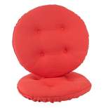 Gripper 14" x 14" Non-Slip Omega Tufted Barstool Cushions Set of 2 - Coral