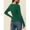 Seta T Women's V Neck Wrap Long Sleeve Criss Cross Casual Pullover Sweater - 4 of 4