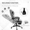 TiramisuBest High Back Swivel Task Chair, Adjustable Height, Retractable Footrest, Grey, 150¡ã Recline - 4 of 4