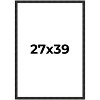 PosterPalooza | 27x39 Thin Barnwood Picture Frame, UV Acrylic, 2 Finishes - Grey and Black - 2 of 4