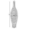Uniquewise White Floor Vase, Ribbed Design, Modern Elegant Home Decoration, Tall Ceramic Vases, Contemporary Living Room Accent, Sophisticated Decor - 4 of 4