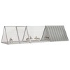 vidaXL Rabbit Cage Gray 119.1 in.x31.7 in.x28 in. Galvanized Steel - 2 of 4
