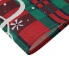 Unique Bargains Christmas Place Mats Linen Red Green White 13"x17.7" 2Pcs - 4 of 4