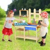 Costway Kid's Wooden Mud Kitchen Pretend Cook Playset Toy For Children - 4 of 4