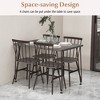 Tangkula 5PCS Dining Table Set for 4 Rectangular Kitchen Table & 4 Chairs w/ Metal Frame Grey Oak - 4 of 4