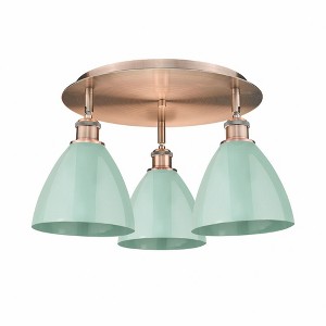 Ballston Dome - 3 Light Flush Mount In Industrial Style-10 Inches Tall and 19.25 Inches Wide - 1 of 1