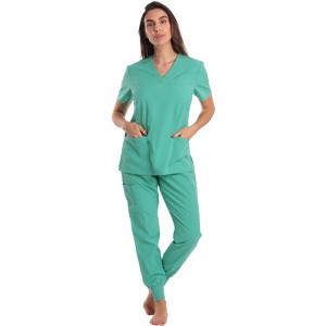 Just Love Women's V-Neck Scrub Set with Jogger Pants  Comfortable and Stylish Medical Uniform - 1 of 3