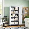Mlezan Storage Cabinet with Locking Doors, 72" Tall 18" Deep Metal Cabinet with 5 Adjustable Shelves for Garage，Pantry, Office,  Home Kitchen,Garage - 3 of 4