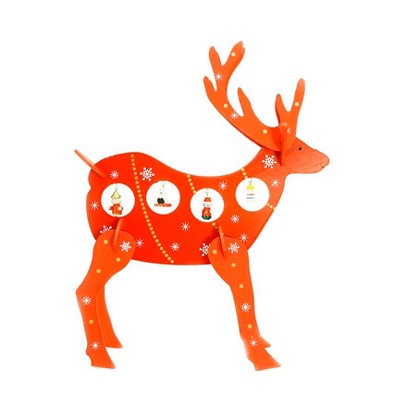 Northlight 13" Red and White Reindeer Cut-Out Christmas Tabletop Decor