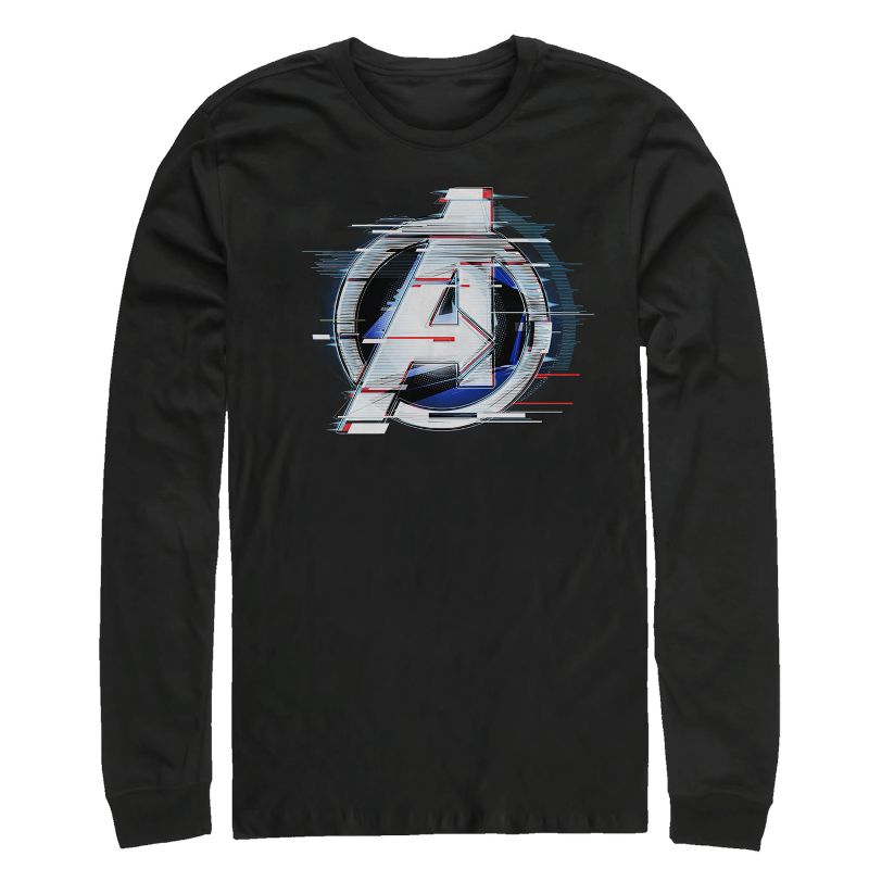 Men's Marvel Avengers: Endgame Logo Glitch Long Sleeve Shirt, 1 of 4