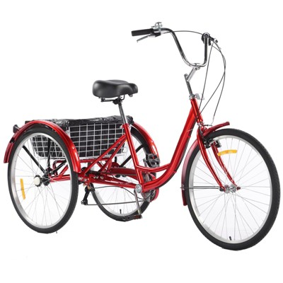 Adult Tricycles 24 & 26 Inch, 7 Speed, 3 Wheel Bikes for Men and Women